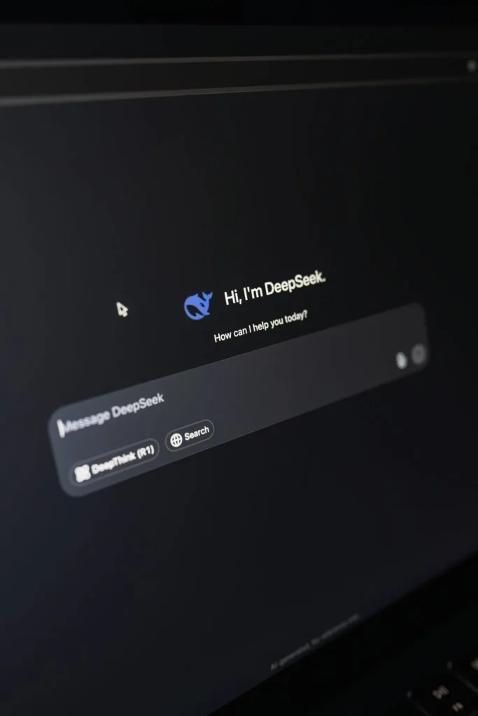 Antarmuka chatbot AI di layar laptop