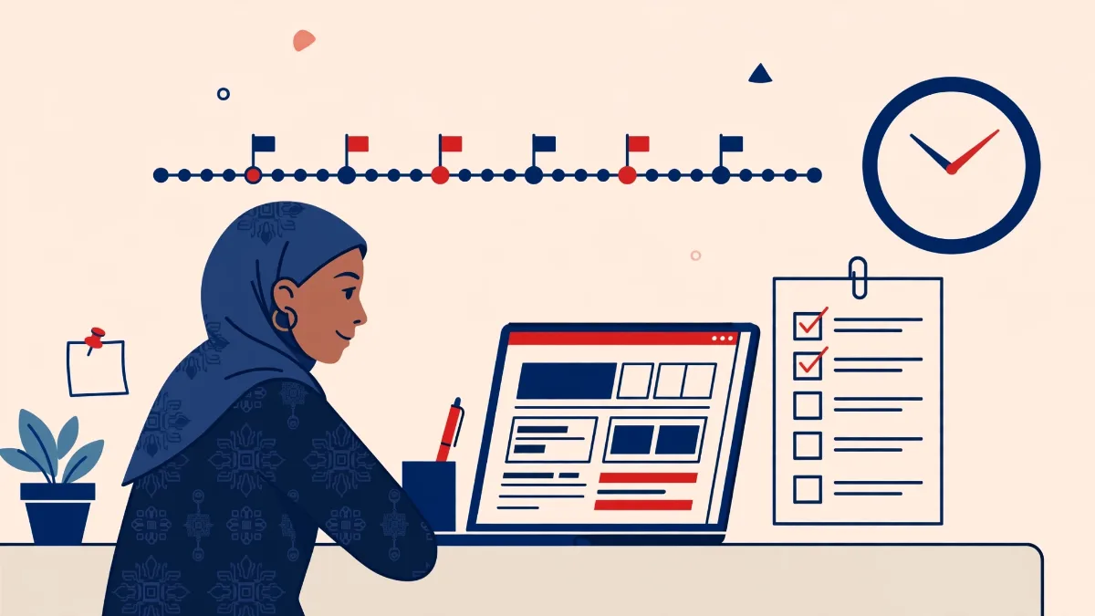 Ilustrasi berapa lama bikin website UMKM