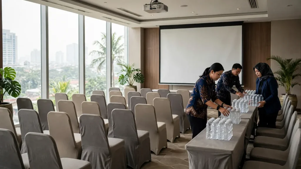 Ruang rapat hotel bisnis dalam contoh website hotel