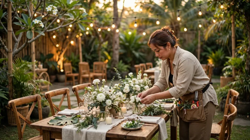 Contoh website wedding organizer untuk intimate wedding di taman