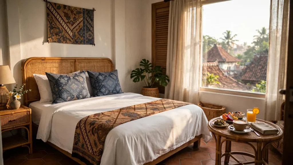 Kamar hotel butik dengan benefit sarapan untuk direct booking hotel