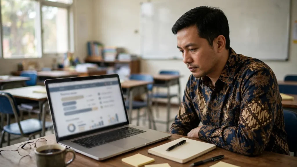 Pemilik bimbel di Depok membandingkan harga website