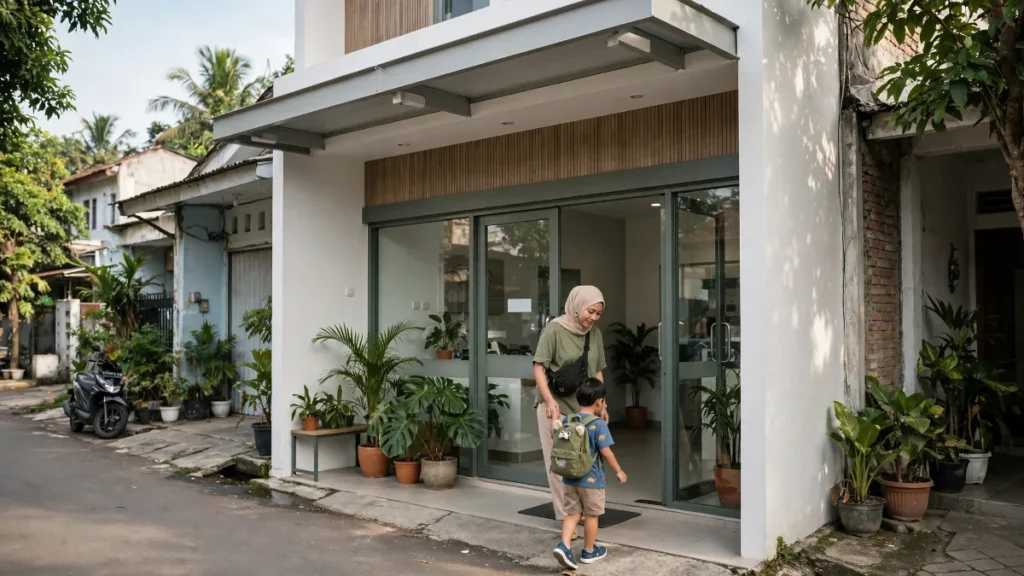 Tampak depan klinik, contoh profil klinik di Google Maps