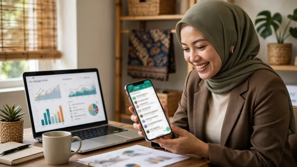 Pemilik usaha menerima banyak chat berkat konversi landing page yang tinggi