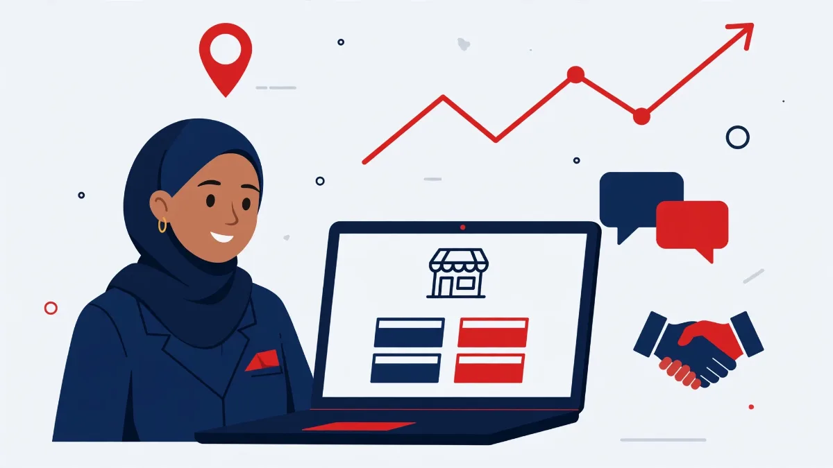 Ilustrasi manfaat website untuk UMKM