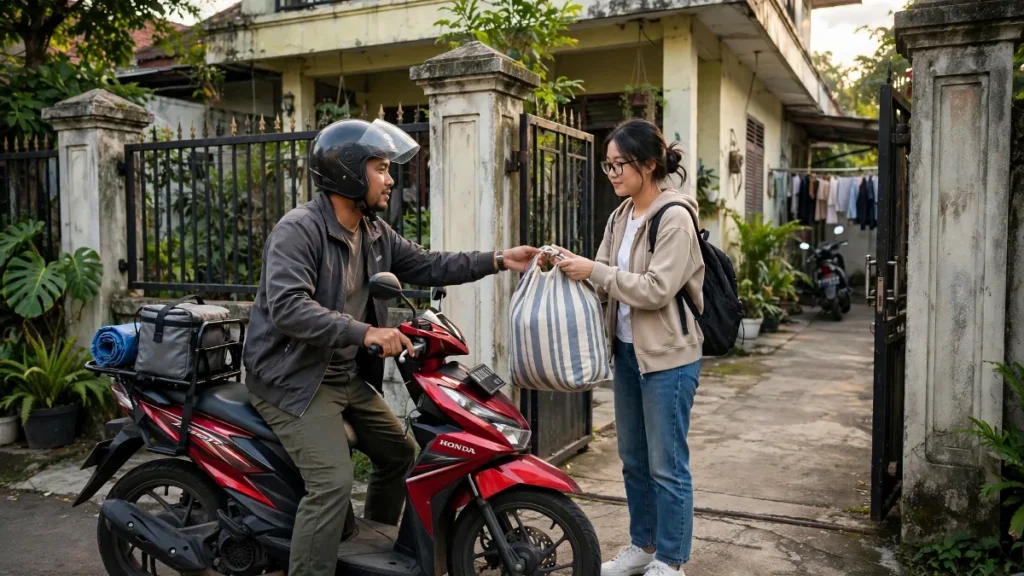 Promosi laundry dengan layanan antar jemput ke kos mahasiswa