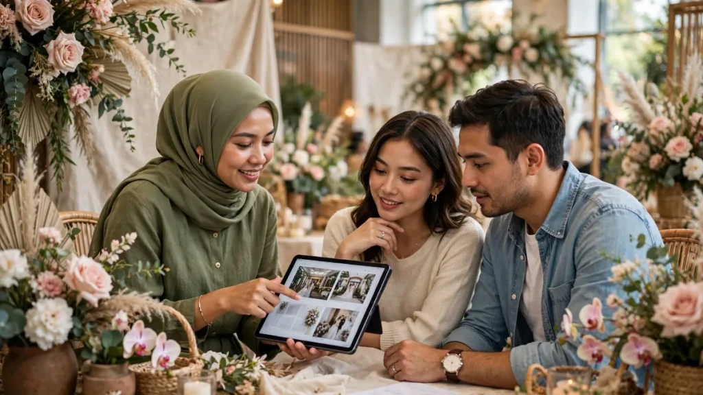 Promosi wedding organizer lewat konsultasi di pameran pernikahan
