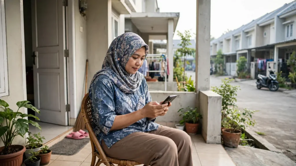Warga perumahan mencari laundry terdekat, contoh pencarian SEO lokal Bekasi