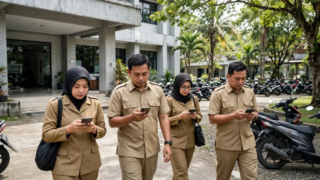 Pegawai kantor mencari tempat makan siang, contoh pencarian SEO lokal Cibinong