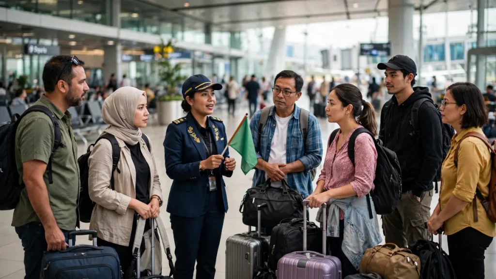 Website tour and travel dengan rombongan wisata di bandara