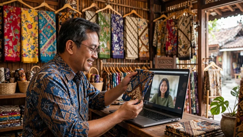 Pengusaha batik di Laweyan melayani pembeli online, contoh website UMKM Solo